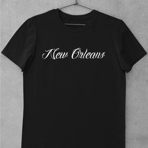NOLA Shirt, Old School, Tattoo Script, 90's Hip Hop, OG Retro,